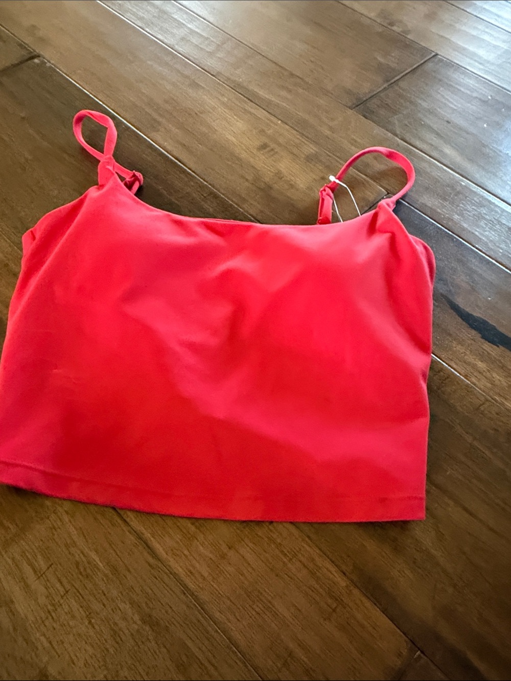 CRZ YOGA Red Cropped Tank Top with Thin Straps - Picture 6 of 6